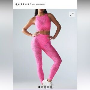 NWT Savage x Fenty SET | Lace Race High Waist Leggings & High Neck Sports Bra